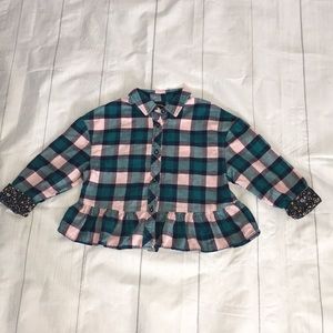 Art Class Girls Button Top